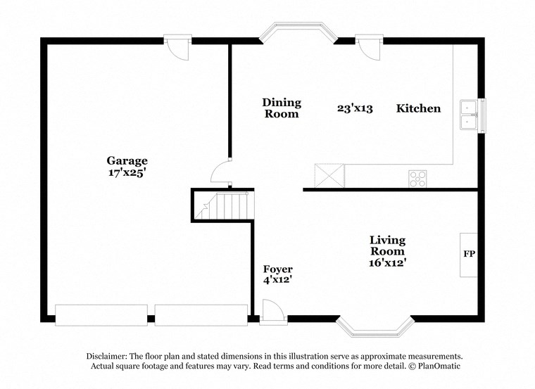 the schematic diagram of the floor plan of the unit