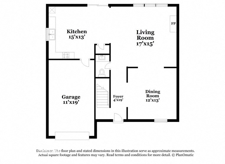 a floor plan of a house with a bedroom and a living room