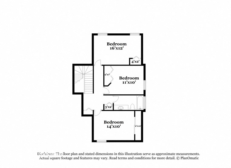 this is the floor plan for a bedroom with a bathroom and a balcony