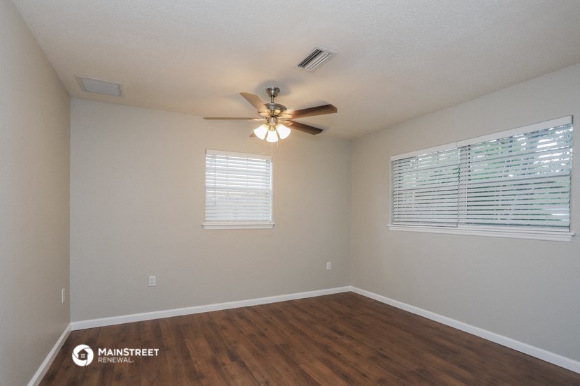 the spacious living room of our two bedroom apartment at university heights affordable housing