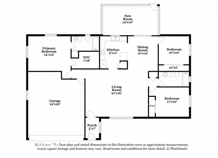 this floor plan is an approximation of our floor plan and may not include all measurements