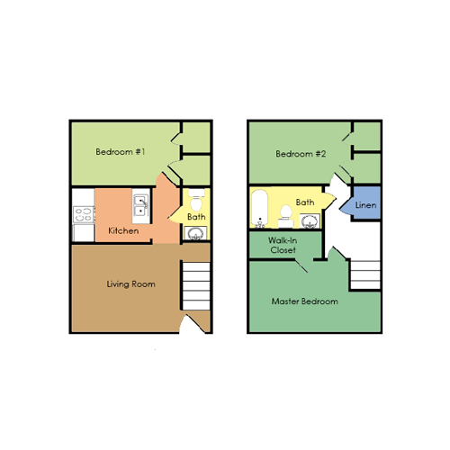 3 bedroom, 1.5 bath Floor Plan 4
