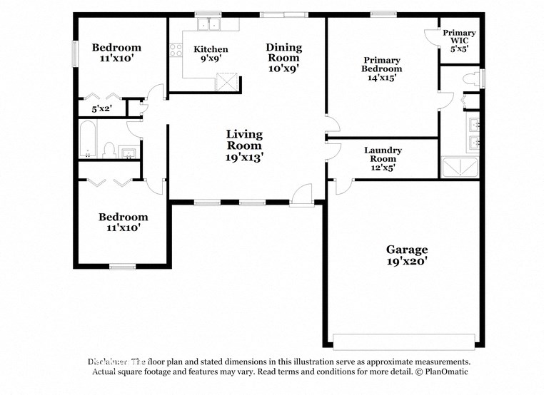 a floor plan of a house with a bedroom and a living room