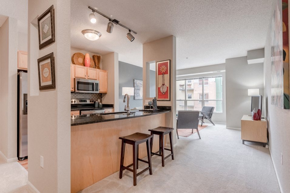 Kitchen and living room