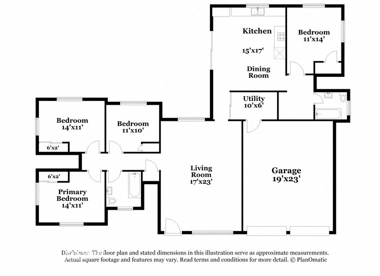 the schematic diagram of the floor plan of the house