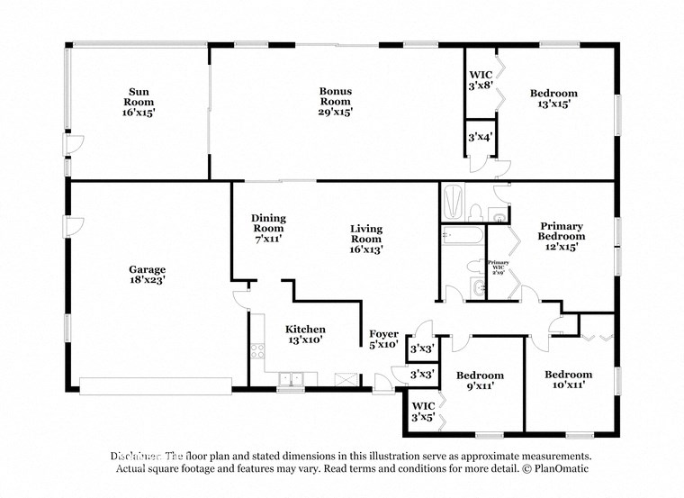 the schematic diagram of the floor plan of the residence