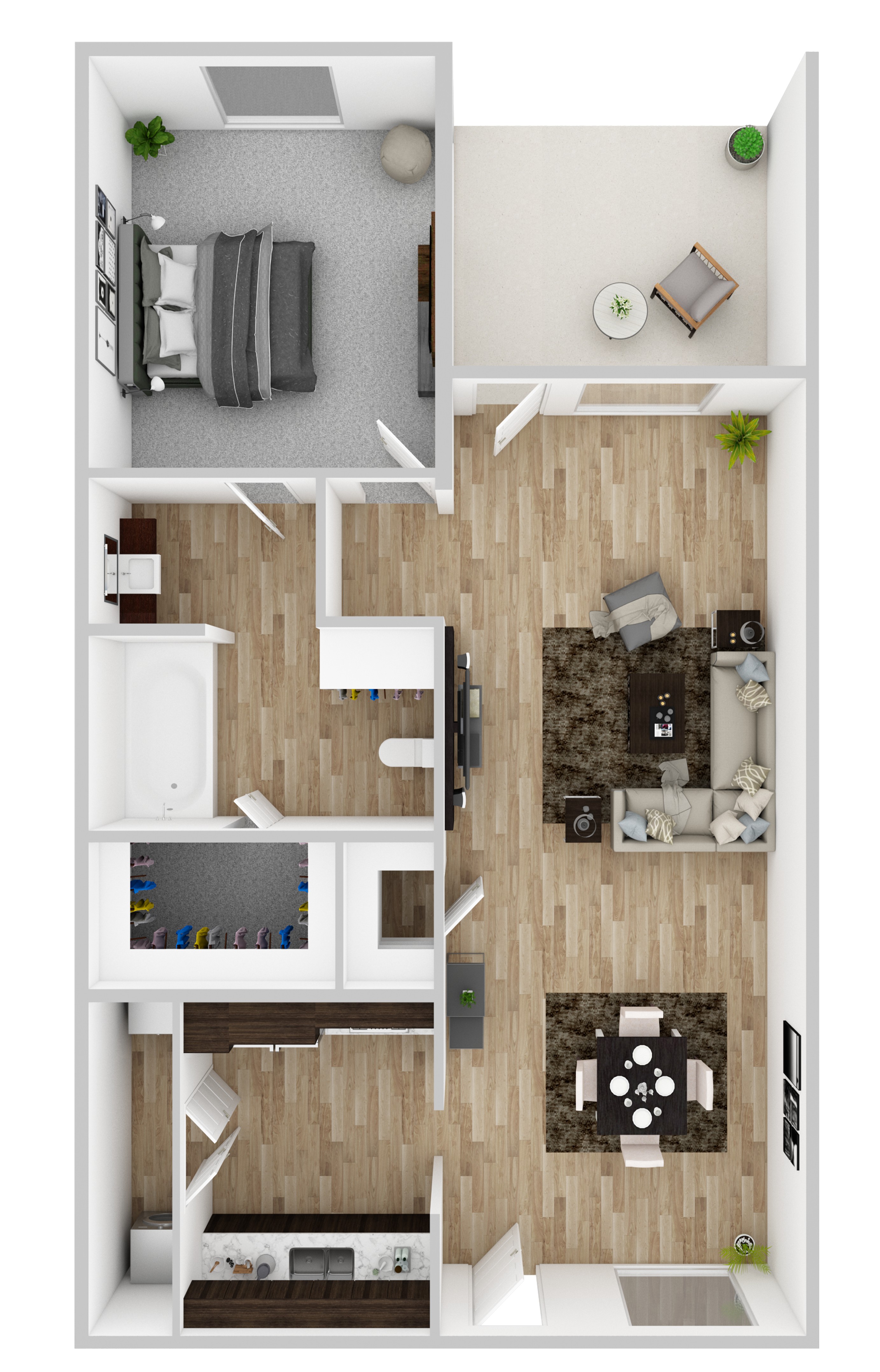 1 Bedroom (B)