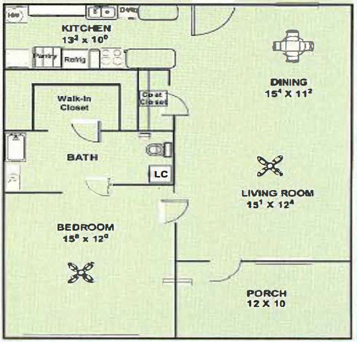 1 Bedroom (B)
