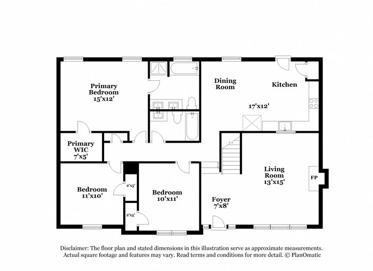 a floor plan of a house with a bedroom and a living room