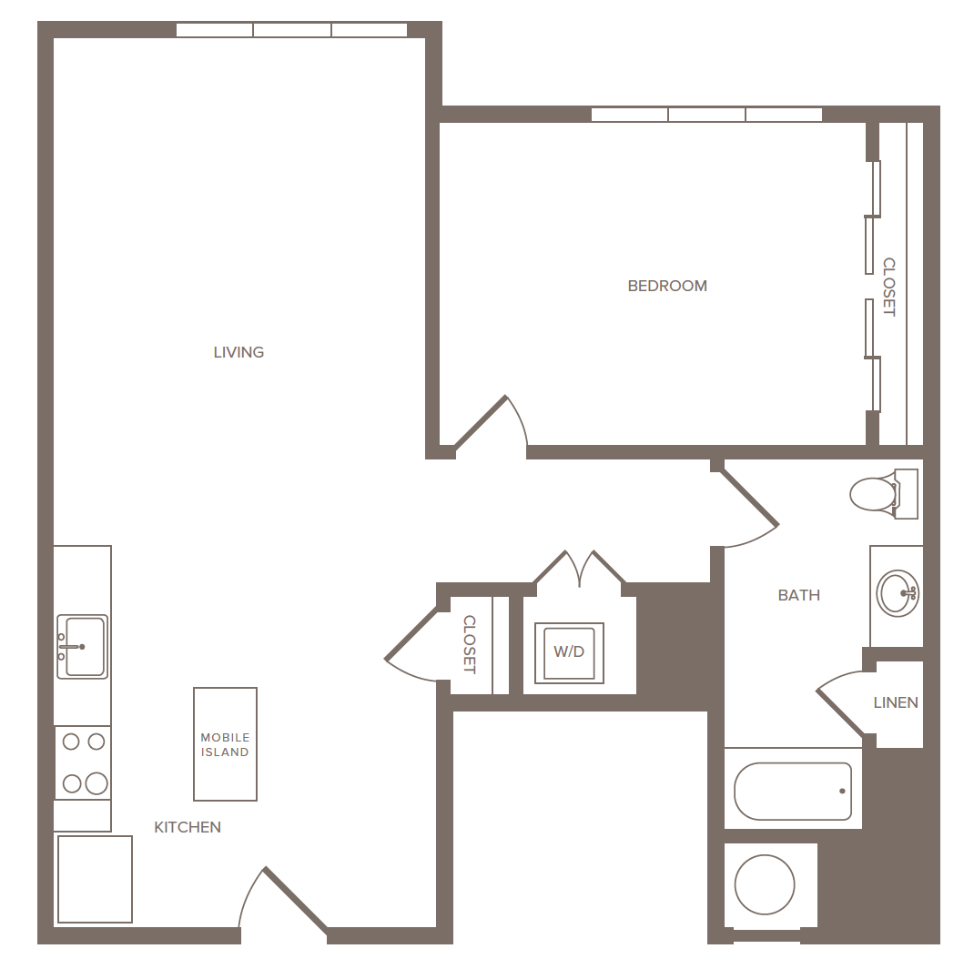 1 Bed/1 Bath-P