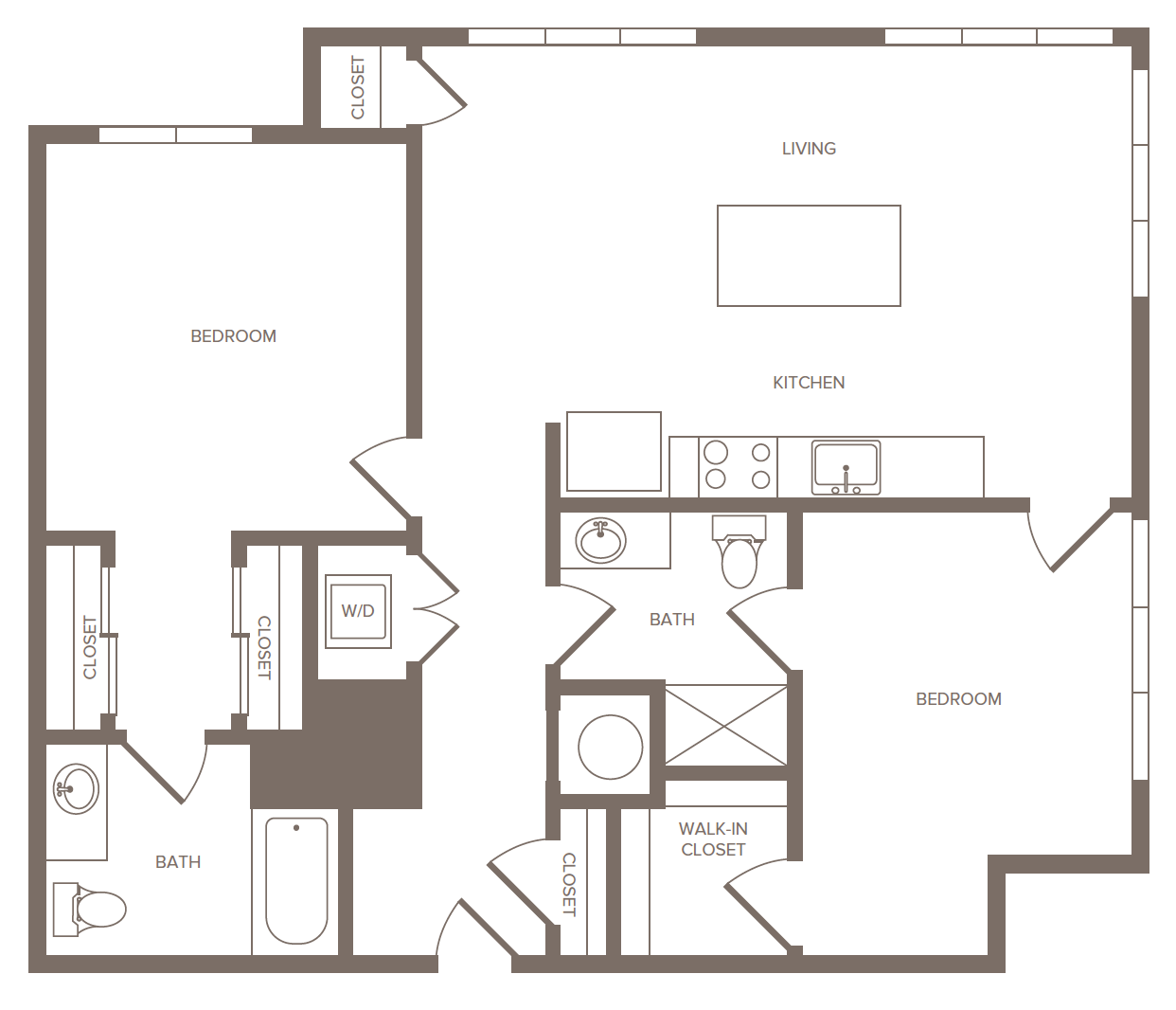 2 Bed/2 Bath-J