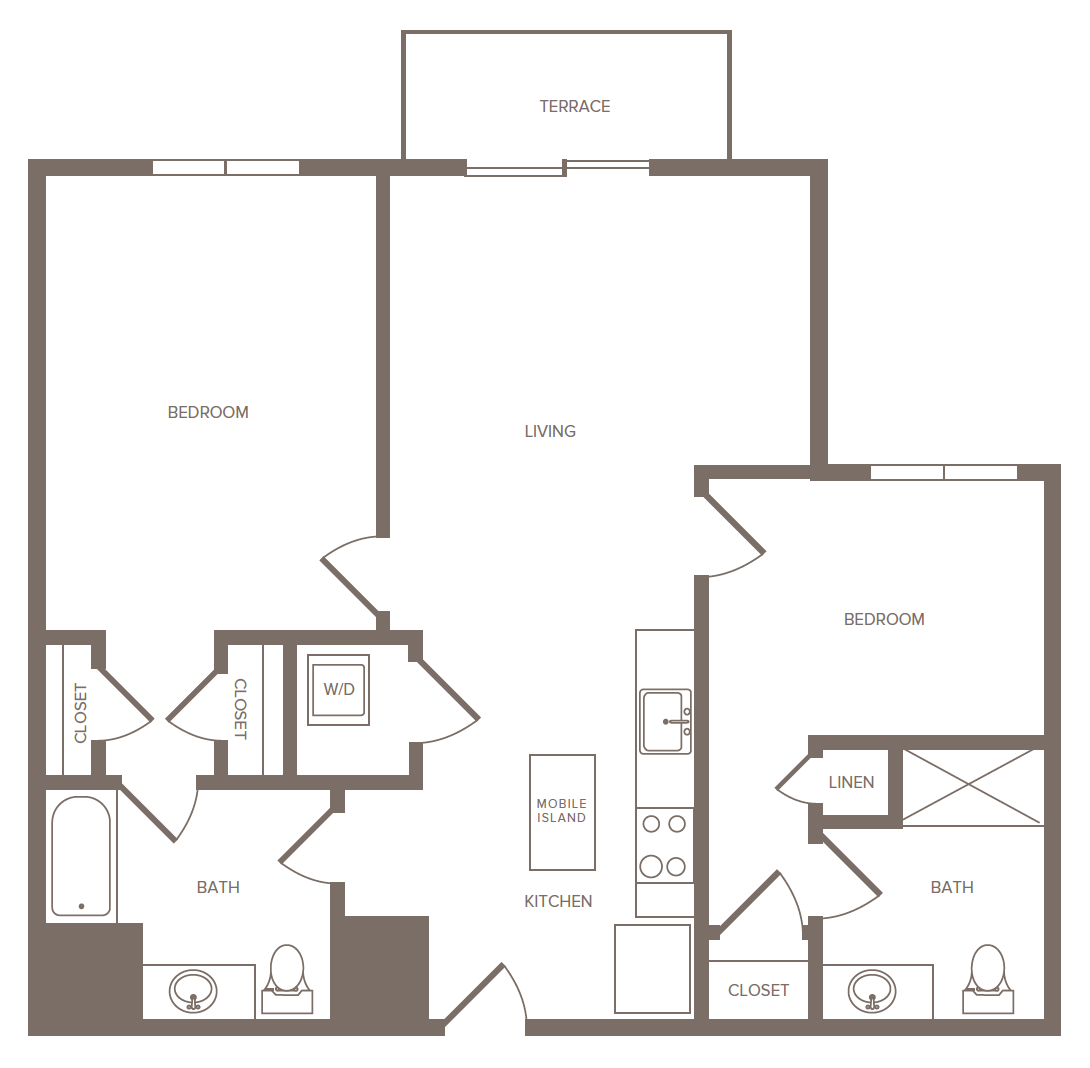 2 Bed/2 Bath-D