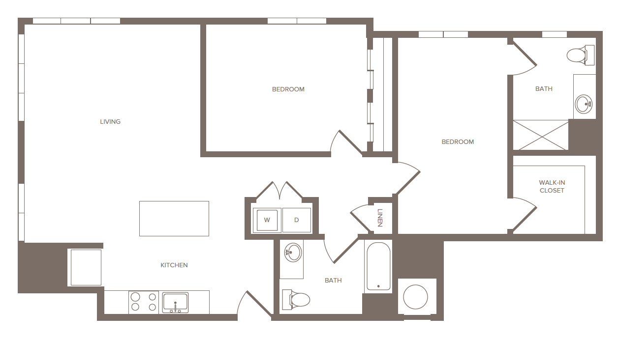 2 Bed/2 Bath-L