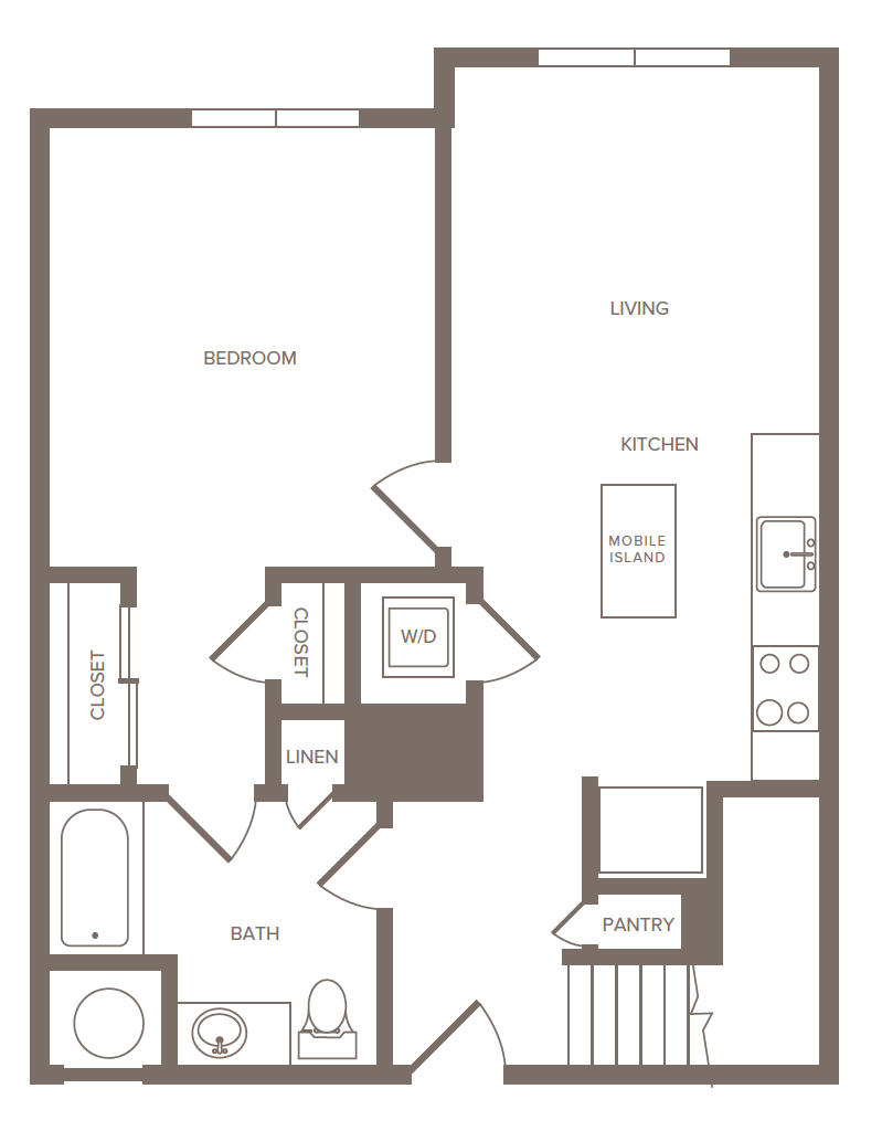 1 Bed/1 Bath-G