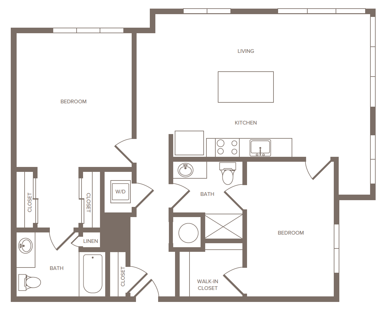 2 Bed/2 Bath-K