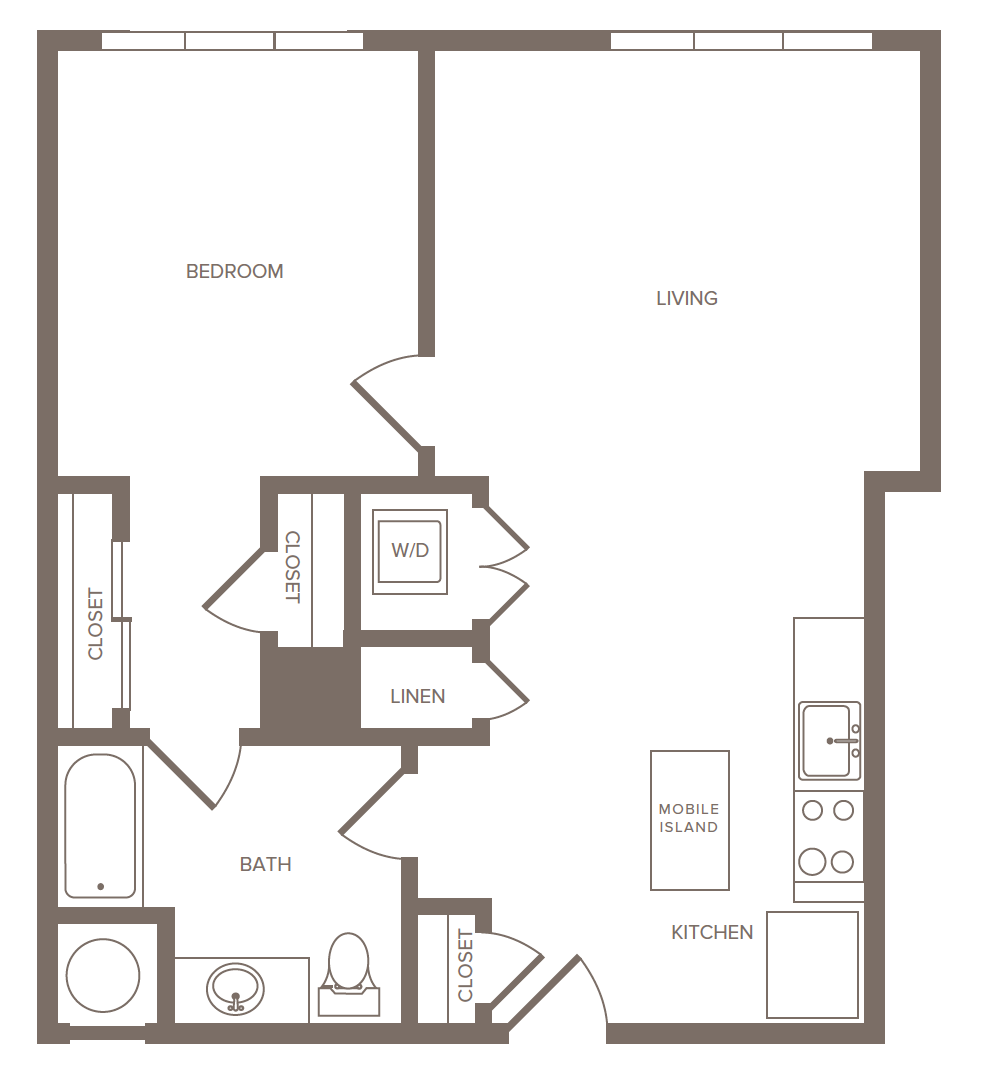 1 Bed/1 Bath-B
