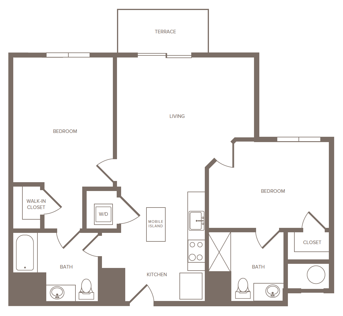 2 Bed/2 Bath-F