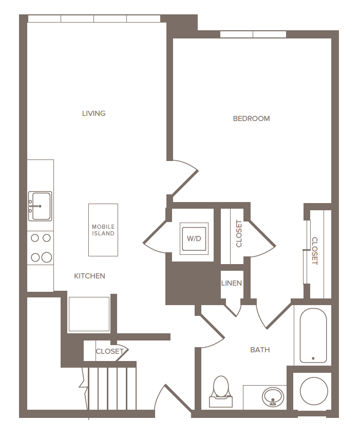 1 Bed/1 Bath-E