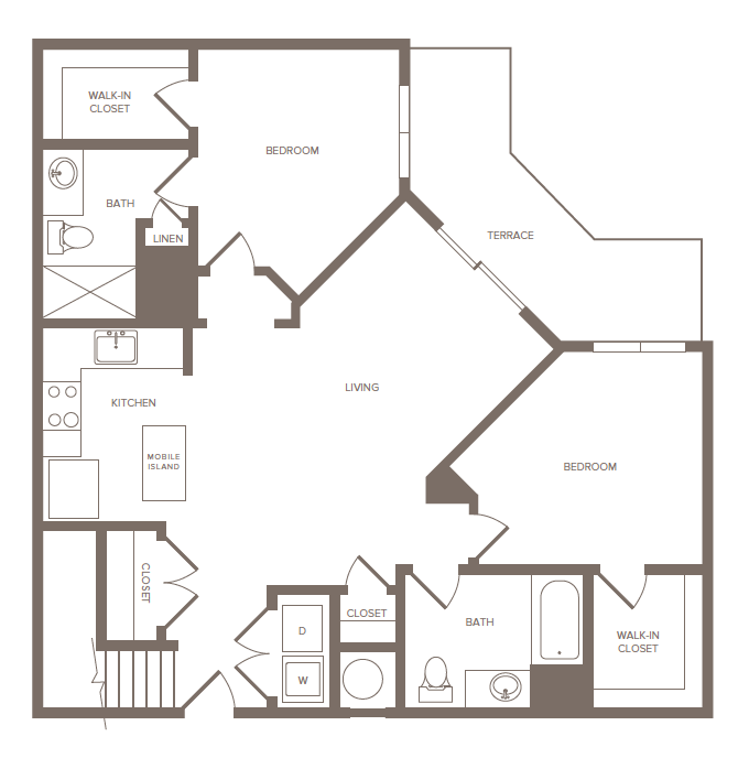 2 Bed/2 Bath-I