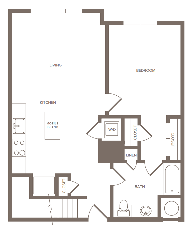 1 Bed/1 Bath-N