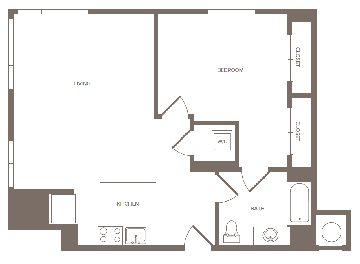 1 Bed/1 Bath-K