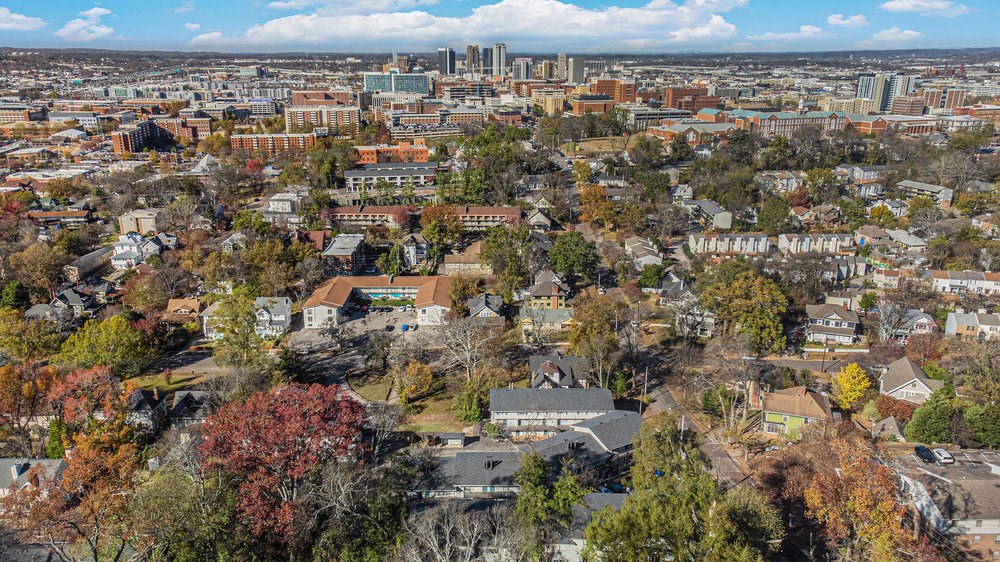 a view of the city from a vantage point