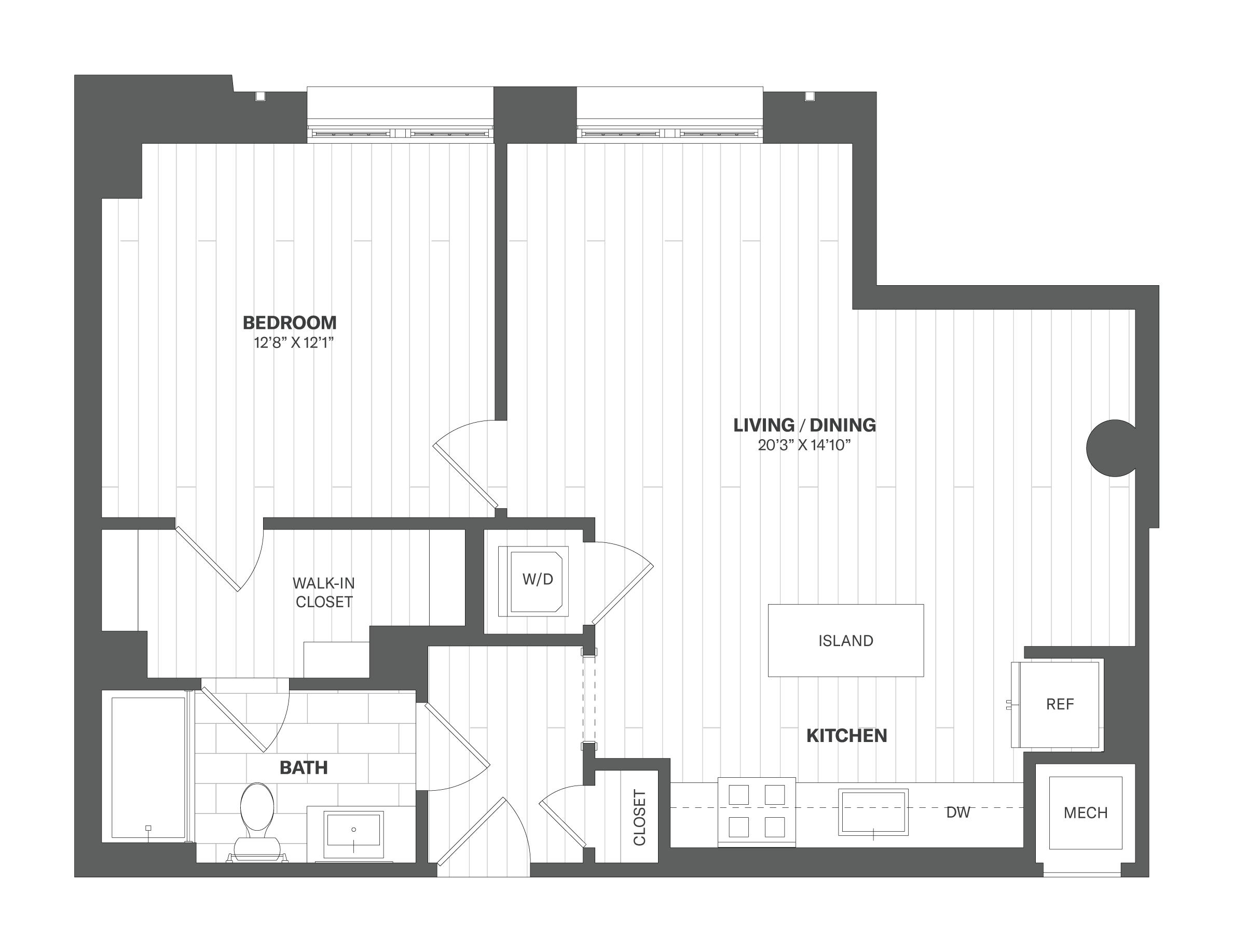 1G1 - 1 Bed/1 Bath