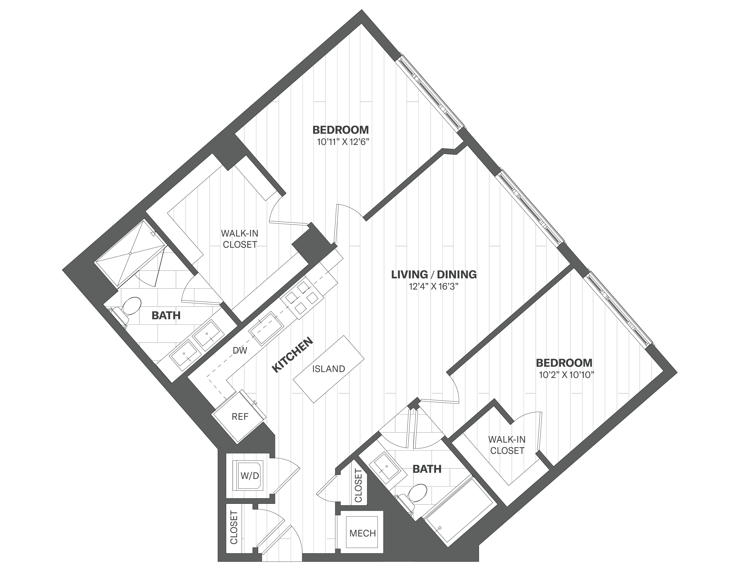 2A - 2 Bed/2 Bath