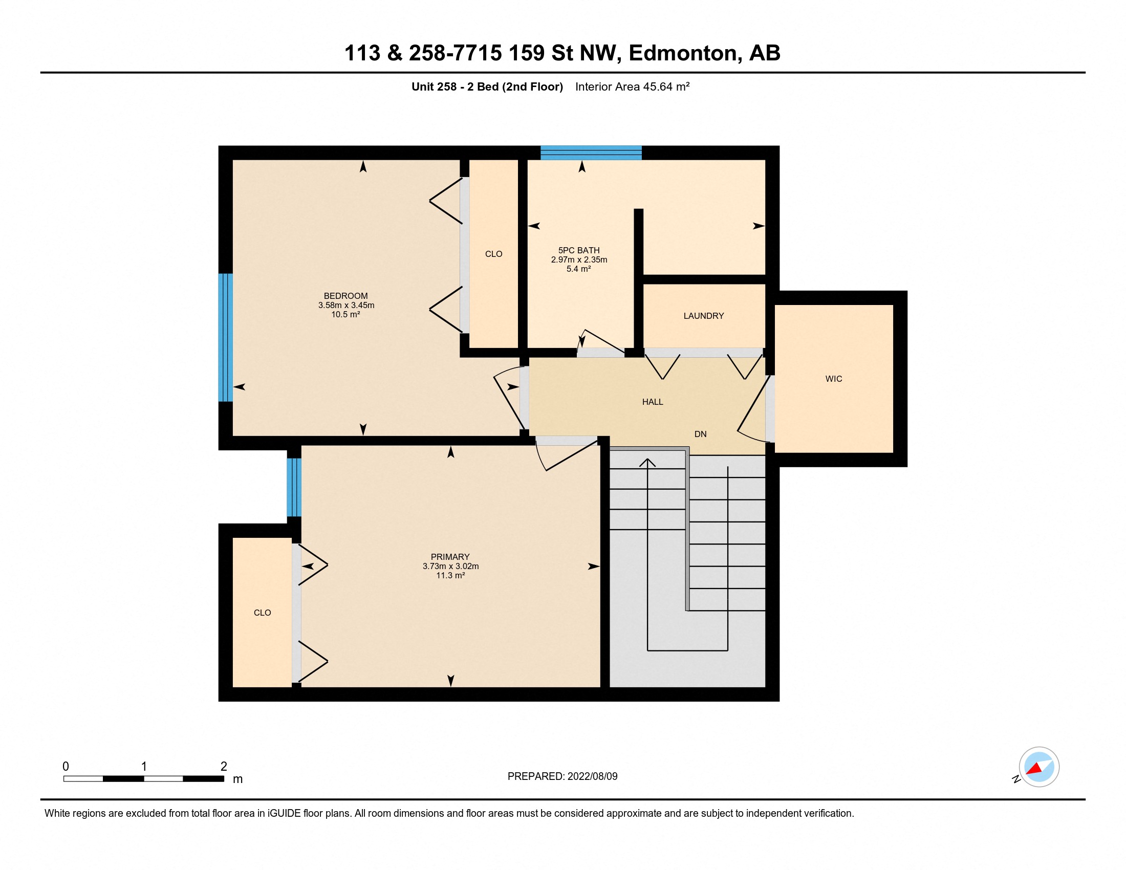 2 Bedroom second floor