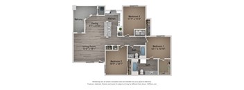 3 Bedrooms, 2 Bathrooms