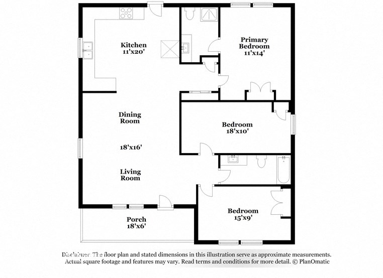 a floor plan of a house with a bedroom and a living room