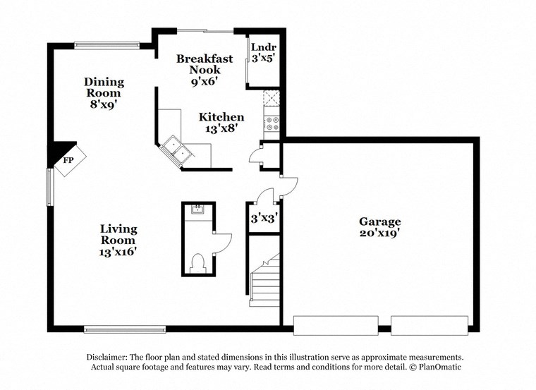 a floor plan of a house with a bedroom and a living room