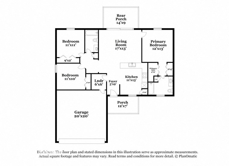 the schematic diagram of the floor plan of the residence