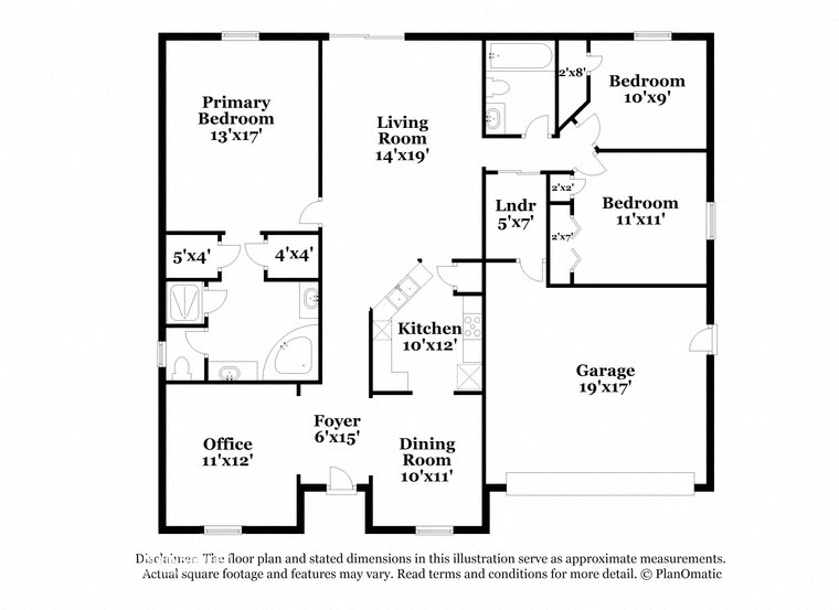 a floor plan of a house with a bedroom and a living room