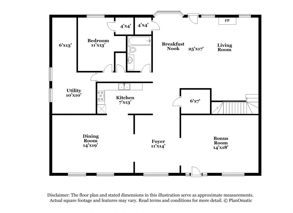 the schematic diagram of the floor plan of the residence
