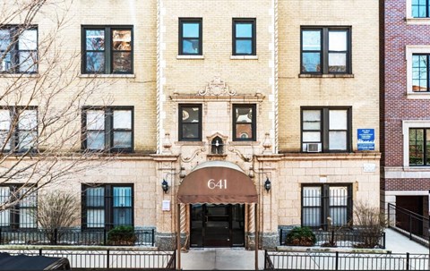 The building number 641 is visible on the front of the building.