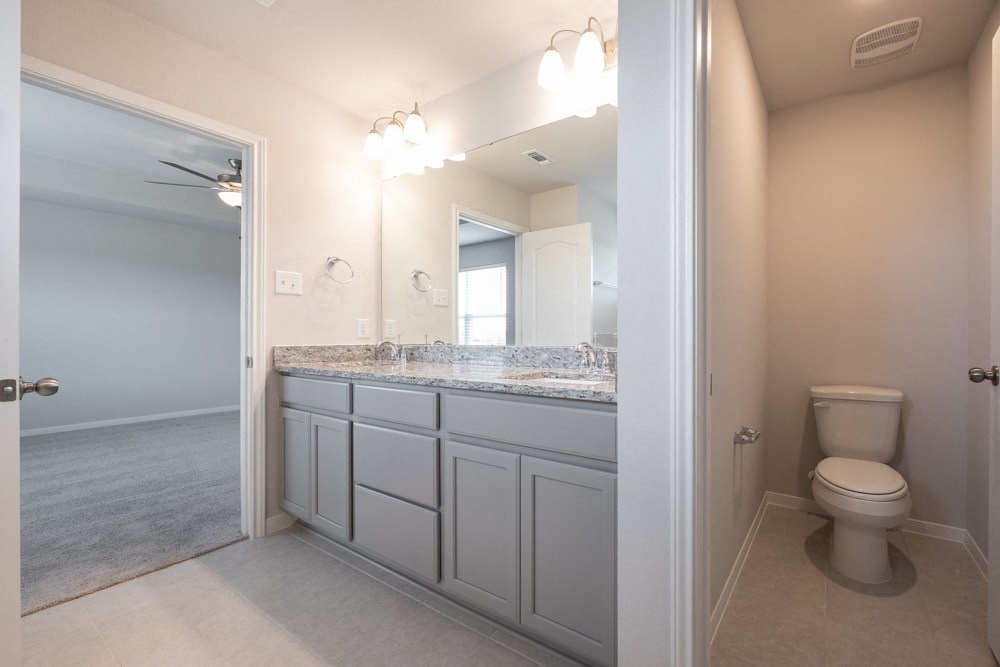 a bathroom with a toilet and a sink and a mirror
