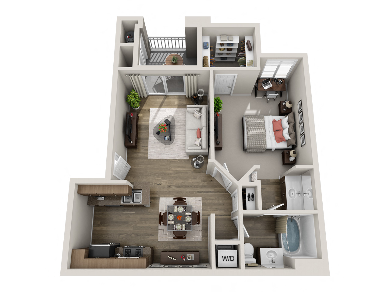 Valencia - 1 bed 1 bath - 817 sqft