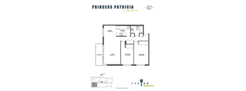 B - 2 bd 1 bath with balcony