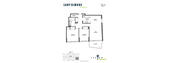 -32 - 2 bd,1 bath, balcony, storage