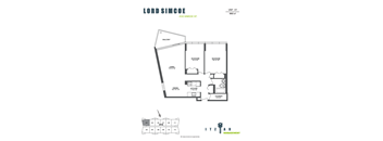 01 - 2 bd,1 bath, balcony, storage