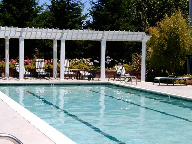 Pool with lounge chairs 