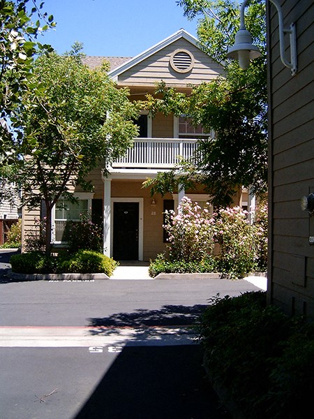 Exterior of building with landscape