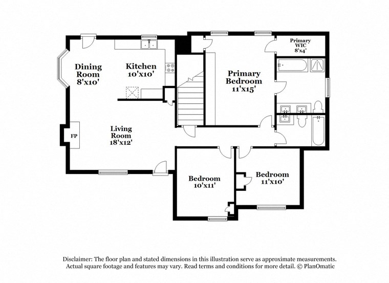 a floor plan of a house with bedrooms and a bathroom