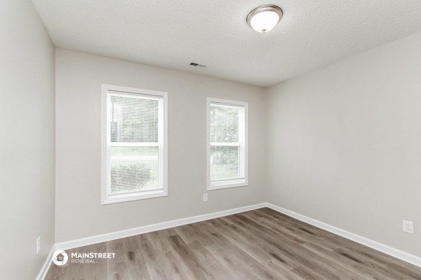 the spacious living room of our studio apartment at university estates in saint louis