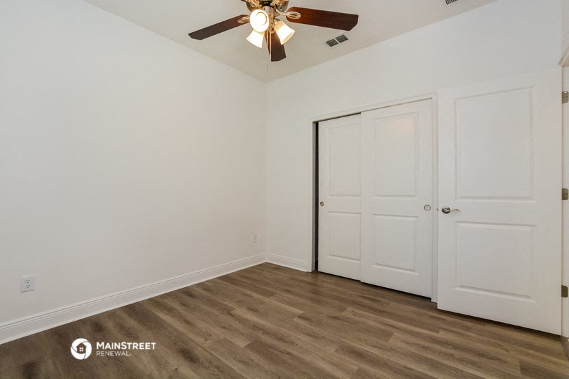 the bedroom of our studio apartment atrium