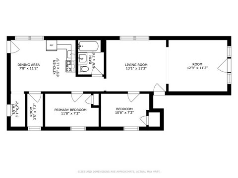 a floor plan of a house with a bedroom and a living room