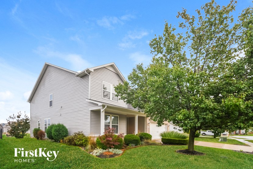 a white house with a tree in front of it