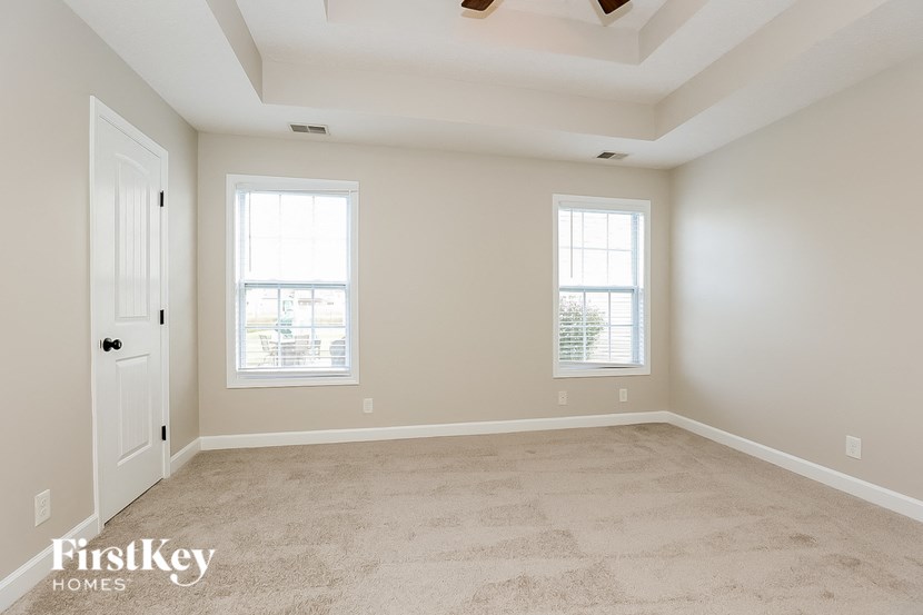 the spacious living room is clean and ready to use