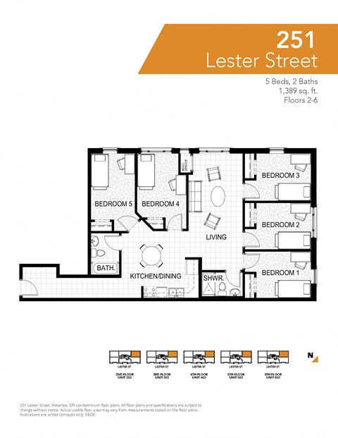 the floor plan of 2551 lessee street